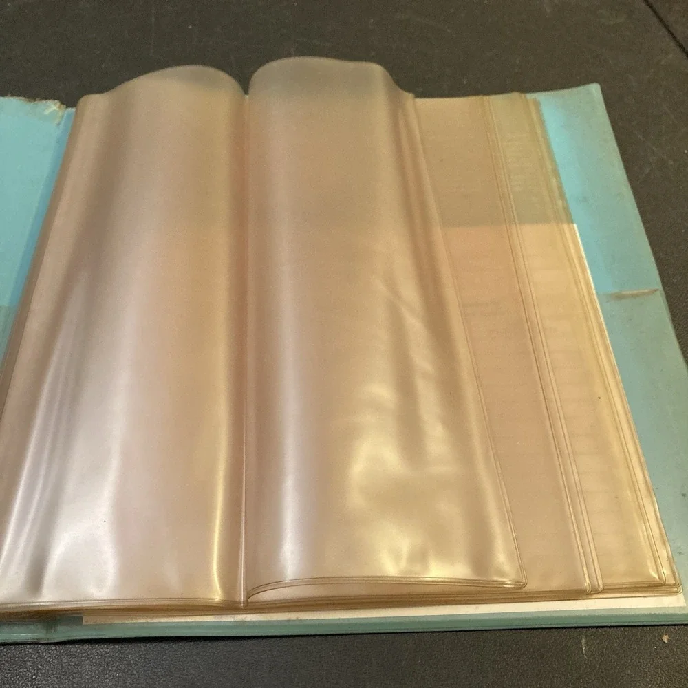 Sears Roebuck Kenmore Appliance Records Blue Binder (Empty) Vtg‎ Art Deco Folder